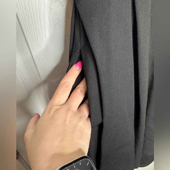 METISU NWT Black Embellished Neckline Fit And Flare High Low Dress Small Pockets - Picture 7 of 9